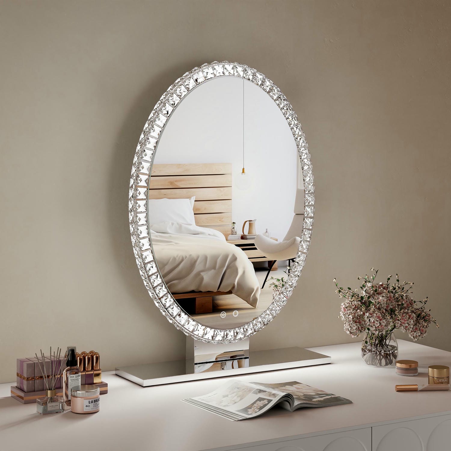 DP504 Crystal Vanity Mirror