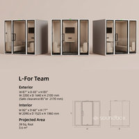 Cabine de bureau insonorisée professionnelle, cabine téléphonique acoustique pour bureau à aire ouverte, espace de travail professionnel, isolation sonore