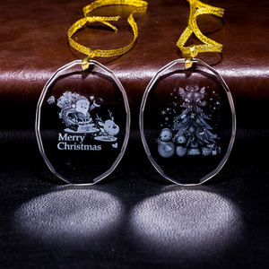 2025 liontin kaca kristal gantung pohon Natal, ornamen liontin kaca kristal bentuk hati - Product Image 6