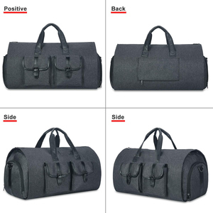 Custom Logo Waterproof Foldable Weekender <strong>Duffel</strong> Bag Travel <strong>Mens</strong> Suit Garment Bag Carry on Leather Garment Duffle Bags Luxury - Product Image 6