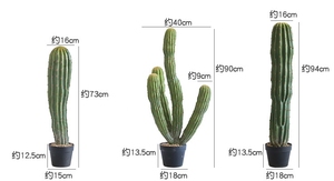 Simulation Cactus En Pot Grandes Plantes Fée D'europe Du Nord <span class=keywords><strong>Colonne</strong></span> Intérieur Scène Fenêtre Décoration Pièces - Product Image 2