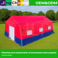 Tente gonflable d'urgence pour exercices de secours en extérieur, grande tente de commandement de terrain pour tremblements de terre