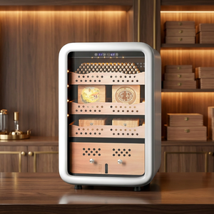 Precise Climate Control Rounded <b>Corner</b> Cabinet 500 Cigars Compressor Air Cooled 150l Electric Cigar Humidor - Product Image 2