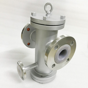Filtre doublé de fluoropolymère DN50 PN16 à bride, résistant aux acides et aux alcalis, pour utilisation dans les pipelines chimiques et pétroliers - Product Image 2