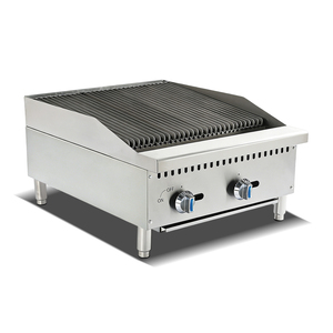 Asador de Carbón Comercial de 24'' para Encimera, a Gas Natural (GN)/Propano, Asador de Carbón para Encimera, Parrilla de Hierro Fundido Resistente, Barbacoa para Restaurante - Product Image 4
