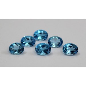 Gema de Topacio Azul Natural de 3*4 mm, 0.199 Ct, Corte Oval, Relleno de Fractura, para Joyería - Product Image 2