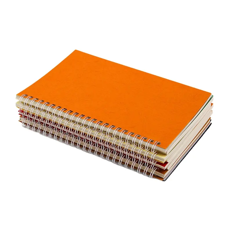 Cuaderno con cubierta de papel A5/B5 de fabricante chino, cuaderno espiral bordado