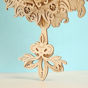 Đồ Chơi Thủ Công Bằng Gỗ Đồng Hồ Treo Tường Cổ Điển Bằng Gỗ Lắp Ráp Mô Hình Bộ Lắp Ráp 3D Bằng Gỗ - Product Image 5