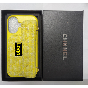 Funda de piel de moda con cadena cruzada y cordón para <span class=keywords><strong>iPhone</strong></span> 13 14 15 16 17 Pro Max, tarjetero, accesorios para fundas de teléfono - Product Image 4