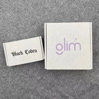 Boîte d'expédition en carton ondulé pour cosmétiques, couleur noire, avec logo personnalisé