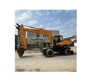 Mesin Industri bekas Excavator Hyundai 210W-9 asli, performa gratis, ban baru! Ekskavator 21ton