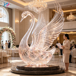 Modello di Cigno Anime in Resina Trasparente Personalizzabile in Dimensioni e Colore - Scultura Artistica Durevole per Decorazioni Festive e Regali di YMJ - Product Image 4