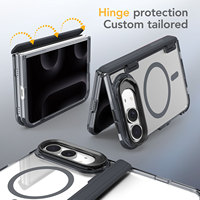 Coque de luxe 2026 pour iPhone 18 DUO avec protection antichoc TPE aux 4 coins, support métallique pour appareil photo, protection de charnière en TPU et étui magnétique