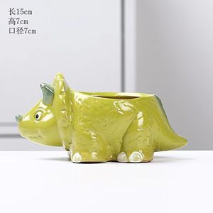 Mini maceta suculenta de cerámica para jardín, macetas de plantas de escritorio con dibujos de animales bonitos, macetas ecológicas para el hogar de Cactus - Product Image 2