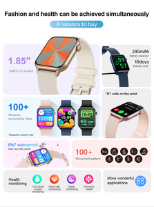 Montre connectée ZW64 avec écran AMOLED, suivi de la santé 24h/24 et 7j/7, tracker d'activité, étanche IP67, montre connectée sport pour hommes et femmes <span class=keywords><strong>Hband</strong></span> - Product Image 6
