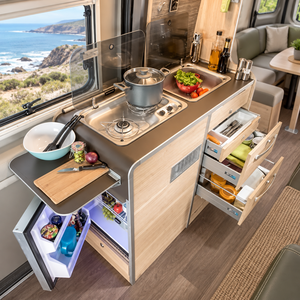 All Aluminum Modular Camper Storage Cabinet with Easy Install <b>Shelves</b> for Custom Interior Furniture - Product Image 1