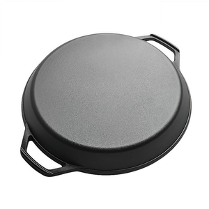 Sartén de hierro fundido, sartén doméstica de doble mango presazonada, para acampar al aire libre, <span class=keywords><strong>barbacoa</strong></span>, utensilios de cocina multiusos - Product Image 2