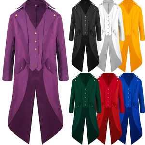 Traje gótico Steampunk largo victoriano para hombre, traje Retro, chaqueta con pajarita, golondrina <span class=keywords><strong>de</strong></span> un solo pecho para adultos - Product Image 6