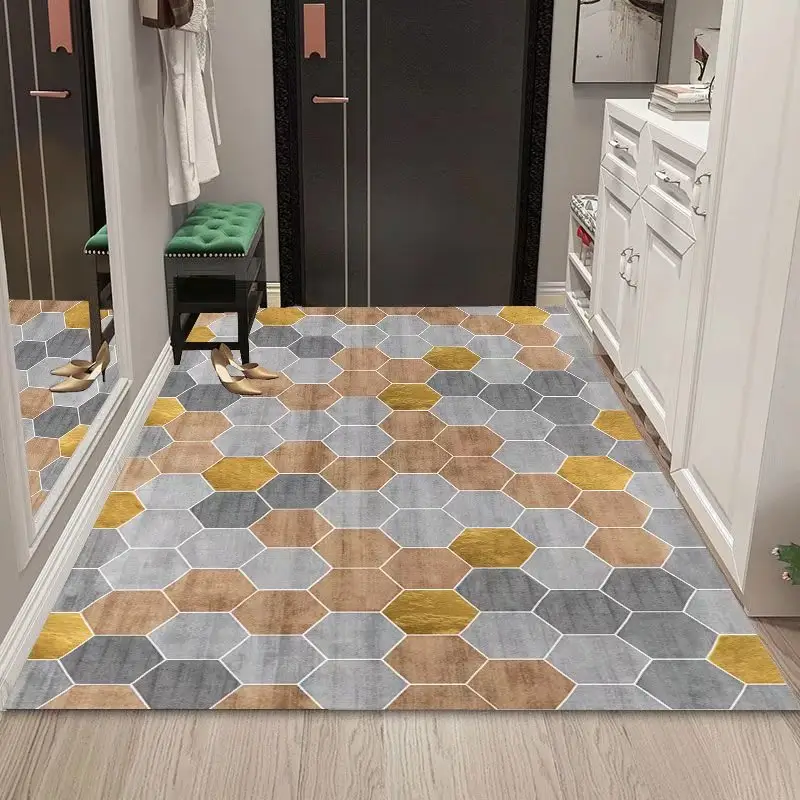 3D Green Printed Carpet Living Room Rugs for Kitchen Bathroom Non-Slip Mat Entrance Decor Carpet