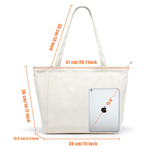 Wholesale Custom Logo Eco-friendly <b>Reusable</b> Large Blank Tote Yoga Mat <b>Bag</b> with Shoulder Handle Cotton Canvas - Product Image 3