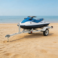 Remorque double pour jet ski de 4,2 m, à roulettes ou à plateformes, fournie par l'usine et le fabricant