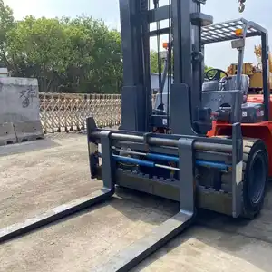 USED TCM 10 TON FORKLIFT IN SHANGHAI YARD FORK LIFT DIESEL FOR HOT SALE