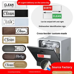 Autocollant magnétique rond pour réfrigérateur, autocollant d'instructions Propre/Sale pour lave-vaisselle, aimants de réfrigérateur, autocollant magnétique rond pour réfrigérateur - Product Image 4