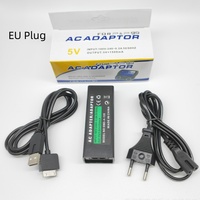 SYY Set tiga buah kabel Data, Charger adaptor AC colokan EU US untuk PSP GO dengan paket kotak hadiah