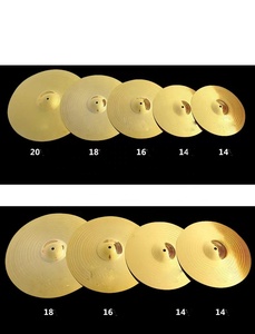 Bán Sỉ Hot-Bán Chất Lượng Cao 6/8/10/12/14/16/18/20 Inch Thực Tế Brass Trống Đặt Chũm Chọe - Product Image 5