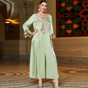 Abaya – robes musulmanes 2022 coton, vêtements islamiques ethniques pour femmes, Kaftan en dentelle, <span class=keywords><strong>grande</strong></span> <span class=keywords><strong>taille</strong></span>, vêtements turcs modeste, vente en gros, nouvelle collection - Product Image 1
