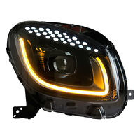 Feux de jour à LED pour Smart 453, ensemble de phares 70W 12V, lentille à double faisceau, phares LED 12V pour Smart 453