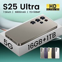 Smartphone S25 Ultra 5G Original Haute Qualité 16 Go + 1 To Android 14 Écran HD 7,3 Pouces Débloqué Prise en Charge Multilingue