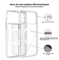 Étuis de téléphone Casemimi personnalisés avec logo, élégants, brillants, de luxe, en TPU+PC, antichoc, avec anneau magnétique et porte-cartes pour 17 Pro Max