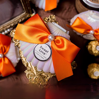 Boîte-cadeau de ruban en forme de coquille de perle de chocolat élégante personnalisée pour cadeaux de faveur de fête de mariage souvenirs de stockage de bonbons pour les invités