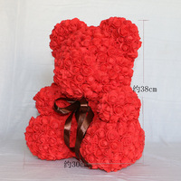 Cadeaux pour la Saint-Valentin Ours en rose de 40 cm avec boîtes cadeaux incluses