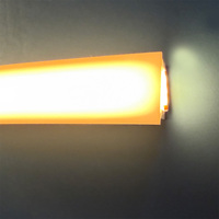 Diffuseur de tube néon en silicone 20x14mm, profilé en aluminium pour bande LED, couvercle pour éclairage linéaire de meuble COB