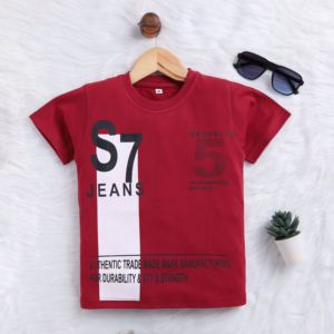 เสื้อยืดเด็กชาย S7 ผ้าฝ้ายพิมพ์ลายผสมผสาน เสื้อยืดแขนสั้นลำลองสำหรับเด็ก ใส่สบายในฤดูร้อน ชุดลำลองใส่ได้ทุกวัน - Product Image 1