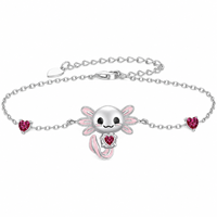 SPJ 2026 Nouveau Bracelet Charme Axolotl en Argent Sterling S925, Bijou Animal Mignon de Dessin Animé, Cadeau pour Femme, Vente Directe Usine
