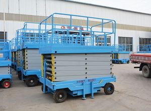 Plataforma de trabajo aéreo elevadora de tijera eléctrica autopropulsada de 8M para posicionar y tirar mesas elevadoras a la venta - Product Image 5