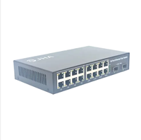 Switch Ethernet Fibre Gigabit 18 ports, 2 ports SFP 1000Base-X et 16 ports Ethernet RJ45 10/100/1000Base-T(X)