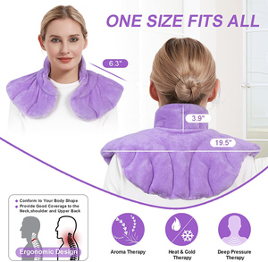 Coussin chauffant microondes pour le <span class=keywords><strong>cou</strong></span> et les épaules, pour thérapie chaude ou froide, soulage la douleur, 1 unité - Product Image 2