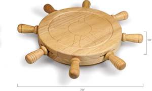 Ensemble de planches <span class=keywords><strong>à</strong></span> fromage en bambou et acacia de qualité supérieure - Planche <span class=keywords><strong>à</strong></span> <span class=keywords><strong>d</strong></span>écouper ronde/en forme de <span class=keywords><strong>vis</strong></span> avec couteaux pour servir et offrir en cadeau - Product Image 2