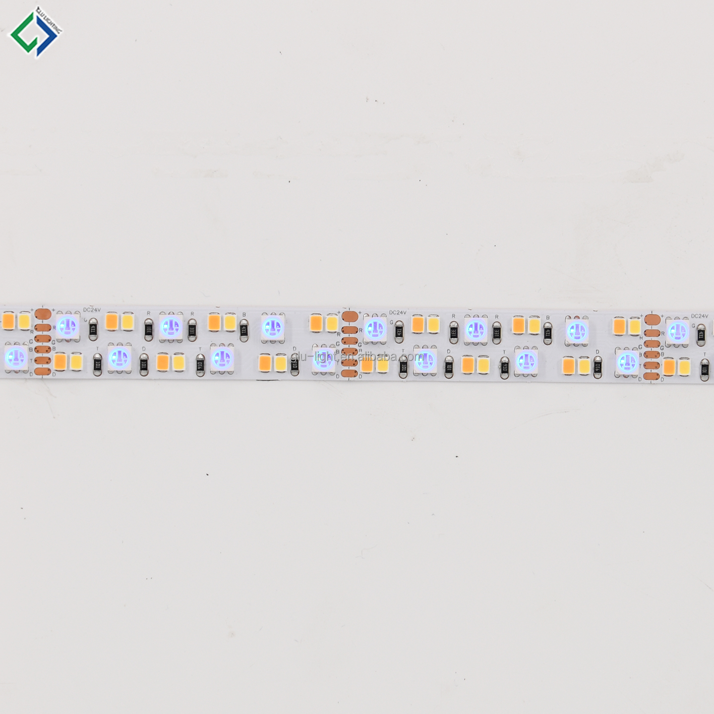 12V single row 12mm 2835 RGB 2835 high CRI bi color Ra95 chroma RGBBI led strip
