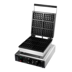 Máquina para Hacer Waffles de Acero Inoxidable con Superficie Antiadherente, Plancha para Waffles de Calentamiento Rápido para Uso Doméstico y en Panaderías - Product Image 1