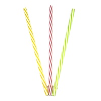 Pailles en spirale en PP pour bocal Mason avec bouchon, pailles en plastique réutilisables
