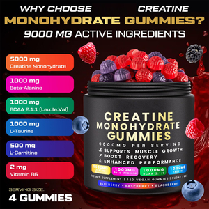 Pillole per la crescita muscolare <span class=keywords><strong>Pre</strong></span>-allenamento sportivo personalizzate creatina monoidrato gommose 5g di energia che stimolano integratore gommoso di creatina - Product Image 2