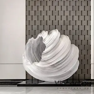 Vincentaa décoration intérieure résine transparente verre acier Sculpture artisanat hôtel ventes bureau Installation Art
