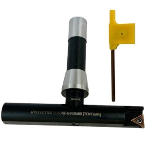 Assorts 6 Fly Cutter R8 Shank 7/16 UNF TCMT1604 Indexable Face Milling Cutter for Cnc <b>Machining</b> Center - Product Image 1
