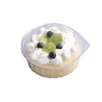 Gobelet à dessert transparent en PET de haute qualité de 8 oz, boîte d'emballage jetable en plastique pour bonbons, boîte à biscuits, mini-récipient à gâteau avec couvercle