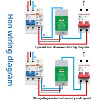 Modul Tasmota IoT ESPHome yang dipasang di rel dengan Wi-Fi dan Daya AC untuk Integrasi Smart Meter pada Platform Home Assistant